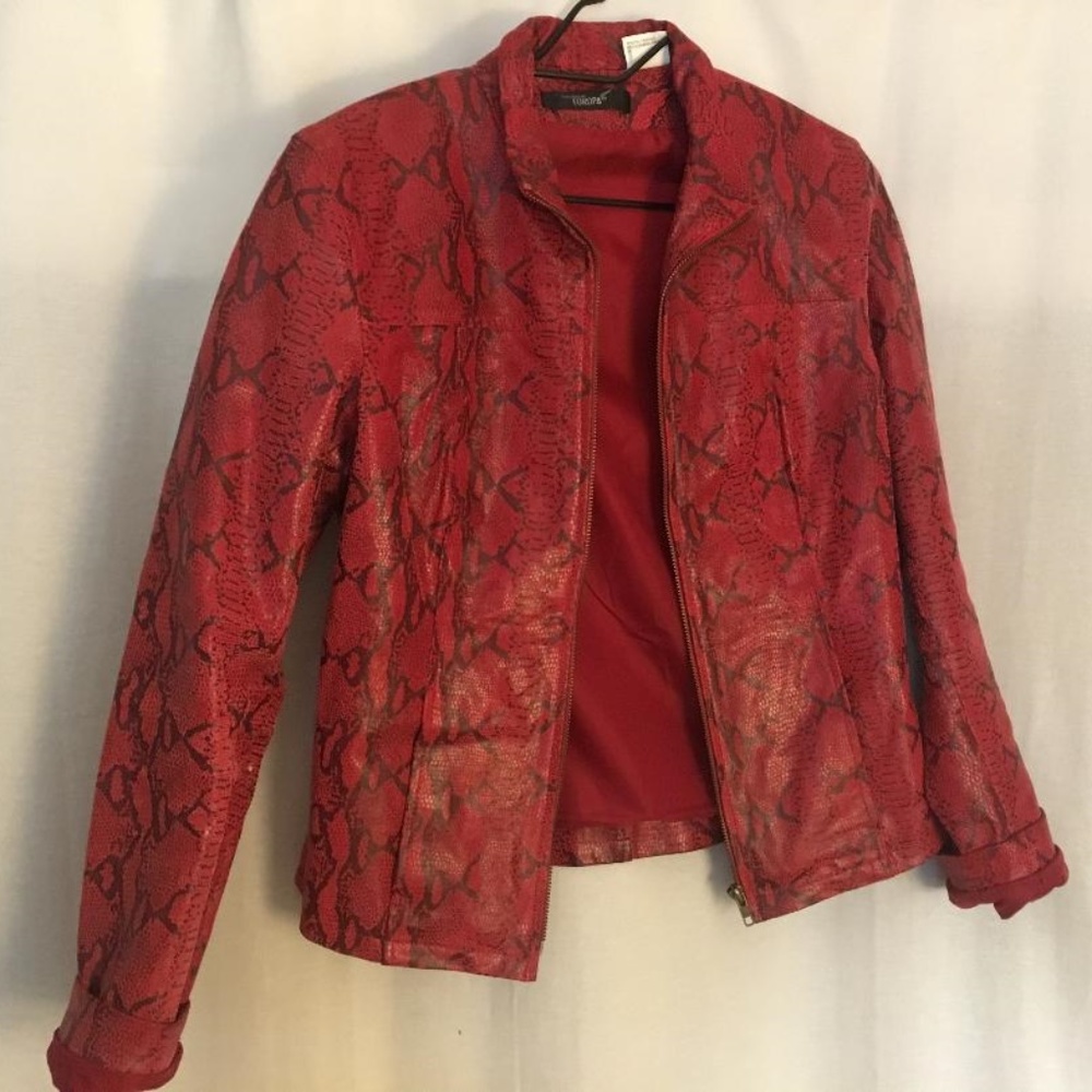 Vintage Red Leather Jacket